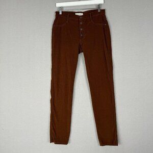 James Jeans Womens Pants 31 Classic Camel Brown High Class Skinny Corduroy Boho